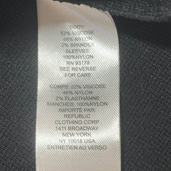 House of Harlow 1960 Bodycon Scoop Neck Knit Chiffon Sleeve Black Cocktail Dress - Picture 9 of 15